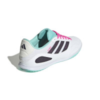 adidas Super Sala III Indoor Football Boots (IN) White Black Turquoise Pink