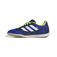 adidas Super Sala III Zaalvoetbalschoenen (IN) Kids Blauw Donkerblauw Wit Neongeel