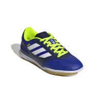 adidas Super Sala III Zaalvoetbalschoenen (IN) Kids Blauw Donkerblauw Wit Neongeel