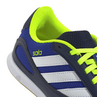 adidas Super Sala III Zaalvoetbalschoenen (IN) Kids Blauw Donkerblauw Wit Neongeel