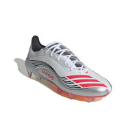 adidas F50 Messi Elite Gras Voetbalschoenen (FG) Wit Zilver Rood