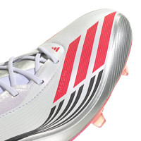 adidas F50 Messi Elite Gras Voetbalschoenen (FG) Wit Zilver Rood