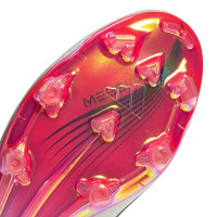 adidas F50 Messi Elite Gras Voetbalschoenen (FG) Wit Zilver Rood
