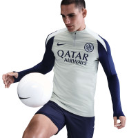 Nike Inter Milan Strike Trainingspak 1/4-Zip 2025-2026 Lichtgrijs Donkerblauw Wit