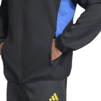 adidas Manchester United Presentatie Trainingspak Full-Zip 2025-2026 Zwart Blauw Geel