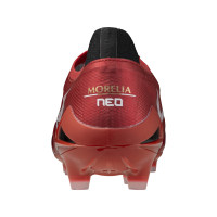 Mizuno Morelia Neo IV Beta Elite Grass Football Boots (FG) Red Silver Black