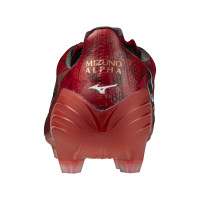 Mizuno Alpha II Elite Gras Football Boots (FG) Red Black Silver