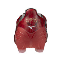 Mizuno Alpha II Pro Gras Football Boots (FG) Red Black Silver