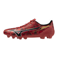 Mizuno Alpha II Select Gras Voetbalschoenen (FG) Rood Zwart Zilver