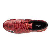 Mizuno Alpha II Select Gras Voetbalschoenen (FG) Rood Zwart Zilver