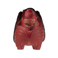 Mizuno Alpha II Select Gras Voetbalschoenen (FG) Rood Zwart Zilver