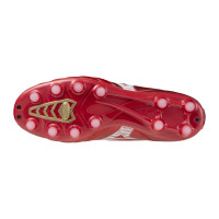 Mizuno Morelia Neo IV Pro Gras Voetbalschoenen (FG) Rood Zilver Zwart
