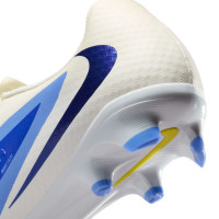Nike Phantom 6 Low Academy Gras / Kunstgras Voetbalschoenen (MG) Wit Blauw Geel