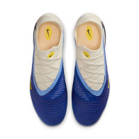 Nike Phantom 6 Low Elite Gras Voetbalschoenen (FG) Wit Blauw Geel