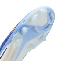 Nike Phantom 6 Low Elite Gras Voetbalschoenen (FG) Wit Blauw Geel