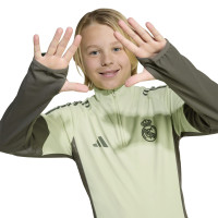 adidas Real Madrid Tracksuit 1/4-Zip 2025-2026 Kids Light Green Grey