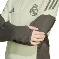 adidas Real Madrid Tracksuit 1/4-Zip 2025-2026 Kids Light Green Grey