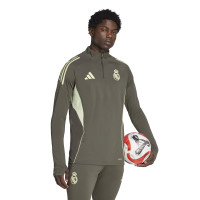 adidas Real Madrid Tracksuit 1/4-Zip 2025-2026 Grey Light Green