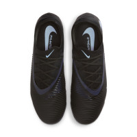 Nike Phantom 6 Low Pro Gras Voetbalschoenen (FG) Zwart Lichtblauw