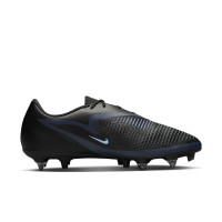 Nike Phantom 6 Low Academy IJzeren-Nop Voetbalschoenen (SG) Anti-Clog Zwart Lichtblauw