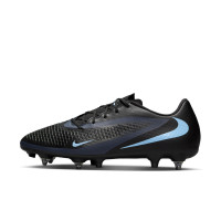 Nike Phantom 6 Low Academy IJzeren-Nop Voetbalschoenen (SG) Anti-Clog Zwart Lichtblauw