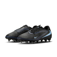 Nike Phantom 6 Low Academy IJzeren-Nop Voetbalschoenen (SG) Anti-Clog Zwart Lichtblauw