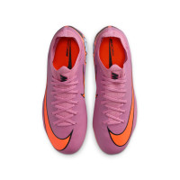 Nike Zoom Mercurial Vapor 16 Pro Gras Voetbalschoenen (FG) Kids Roze Felrood Lichtblauw