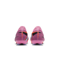 Nike Zoom Mercurial Vapor 16 Pro Gras Voetbalschoenen (FG) Kids Roze Felrood Lichtblauw
