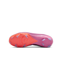 Nike Zoom Mercurial Vapor 16 Pro Gras Voetbalschoenen (FG) Kids Roze Felrood Lichtblauw