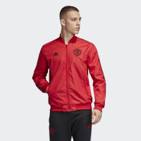 adidas Manchester United Anthem Trainingsjack 2019-2020 Rood Zwart