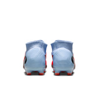 Nike Phantom 6 High Pro Gras Voetbalschoenen (FG) Lichtblauw Felrood Zwart