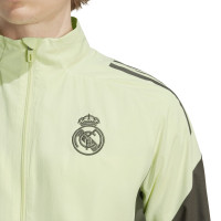 adidas Real Madrid Presentatie Trainingspak Full-Zip 2025-2026 Lichtgroen Grijs