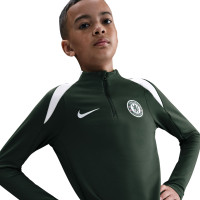 Nike Chelsea Strike Trainingspak 1/4-Zip 2025-2026 Kids Donkergroen Wit