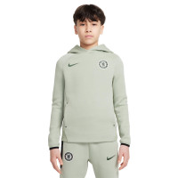 Nike Chelsea Tech Fleece Hooded Tracksuit 2025-2026 Kids Light Green Green