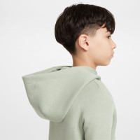 Nike Chelsea Tech Fleece Hooded Tracksuit 2025-2026 Kids Light Green Green