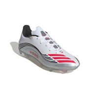 adidas F50 Messi League Grass/Artificial Grass Football Boots (MG) White Silver Red