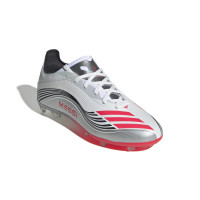 adidas F50 Messi Elite Gras Voetbalschoenen (FG) Kids Wit Zilver Rood