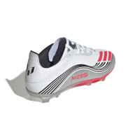 adidas F50 Messi Elite Gras Voetbalschoenen (FG) Kids Wit Zilver Rood