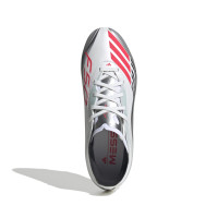 adidas F50 Messi Elite Gras Voetbalschoenen (FG) Kids Wit Zilver Rood