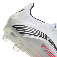 adidas F50 Messi Elite Gras Voetbalschoenen (FG) Kids Wit Zilver Rood