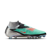 Nike Phantom 6 High Elite Limited Edition Grass Football Boots (FG) Silver Turquoise Black