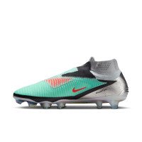 Nike Phantom 6 High Elite Limited Edition Grass Football Boots (FG) Silver Turquoise Black
