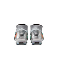 Nike Phantom 6 High Elite Limited Edition Grass Football Boots (FG) Silver Turquoise Black