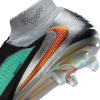 Nike Phantom 6 High Elite Limited Edition Grass Football Boots (FG) Silver Turquoise Black