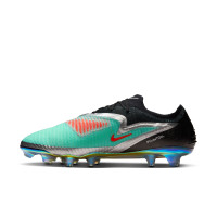 Nike Phantom 6 Low Elite Limited Edition Gras Voetbalschoenen (FG) Zwart Turquoise Zilver