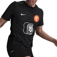 Nike Nederland Pre-Match Trainingsshirt OranjeLeeuwinnen 2025-2027 Heren Zwart Wit