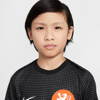 Nike Netherlands Pre-Match Training Shirt Orange Lionesses 2025-2027 Kids Black White