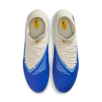Nike Phantom 6 High Academy Grass/Artificial Grass Football Boots (MG) White Blue Yellow
