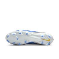 Nike Phantom 6 High Academy Grass/Artificial Grass Football Boots (MG) White Blue Yellow