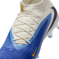 Nike Phantom 6 High Academy Grass/Artificial Grass Football Boots (MG) White Blue Yellow
